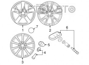 Capac central pentru roata Mazda CX-9 16 - negru, 57mm