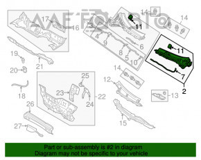 Grila stergatoarelor de plastic Mazda3 MPS 09-13 stânga+dreapta