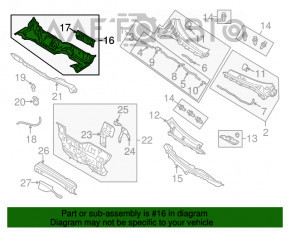 Поддон дворников металл Mazda3 MPS 09-13