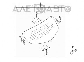 Стекло заднее двери багажника Mazda3 MPS 09-13