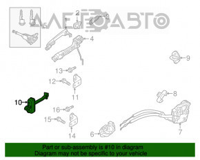 Ограничитель двери передней левой Mazda 3 14-18 BM