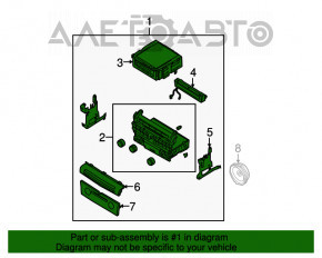 Magnetofon, CD-changer, radio, panoul Mazda3 03-08 lipsesc unele butoane și capacul