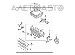 Magnetofon, CD-changer, radio, panoul Mazda3 03-08 lipsesc unele butoane și capacul