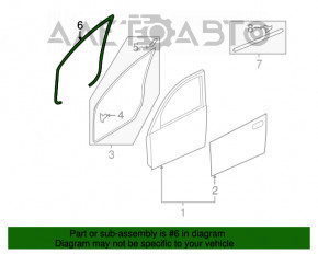 Garnitură de etanșare a ușii față stânga Mazda3 03-08