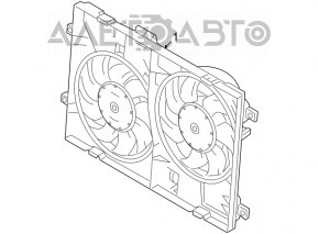 Difuzorul capacului radiatorului gol Mazda6 09-13 2.5