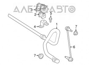 Bară stabilizatoare față stânga Toyota Highlander 14-19 nouă, neoriginală CTR.