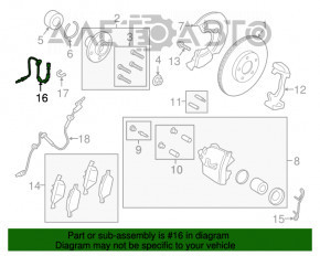 Furtun de frână față dreapta Ford Ecosport 18-22