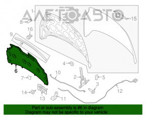 Izolația capotei Ford Fiesta 11-19