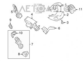 Comutatorul de sub volan stânga Ford Escape MK3 13- tip 3 cu menținerea benzii