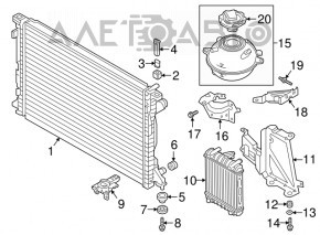 Радиатор охлаждения вода Audi A5 F5 17- 3.0T новый неоригинал