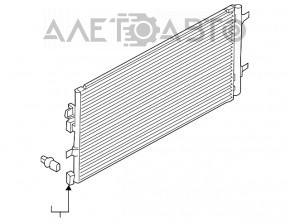 Radiatorul condensatorului de aer condiționat Audi A6 C7 12-17 676X323X16 nou aftermarket KOYOAIR