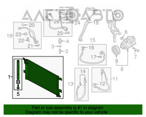 Radiatorul condensatorului de aer condiționat Audi A5 F5 17- 2.0T nou neoriginal AVA