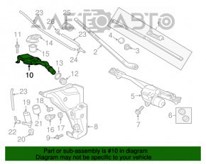 Duza de spalat parbrizul pentru Audi A6 C7 12-18 cu capac nou, neoriginal.