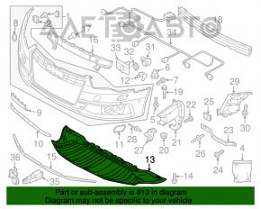 Protecție pentru bara de protecție față Audi A6 C7 12-15, nou, aftermarket