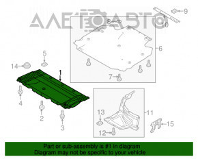 Protecție motor față Audi A6 C7 12-18 nou aftermarket