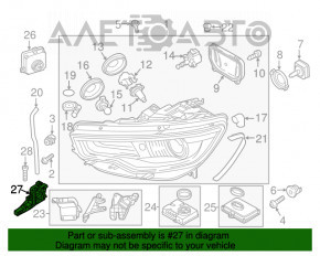 Крепление фары верхнее правое Audi A6 C7 12-15