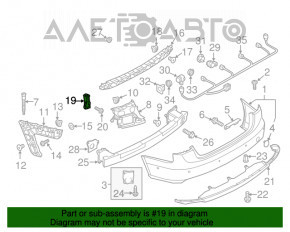 Suportul pentru bara spate dreapta interna Audi A6 C7 12-15 pre-restyling, nou, neoriginal.