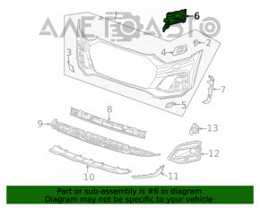 Capacul de bara fata stanga Audi Q5 80A 21- nou neoriginal.