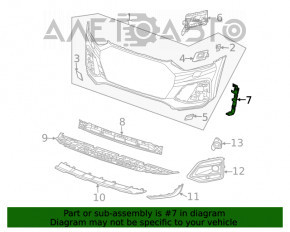 Suportul de bara fata stanga Audi Q5 80A 21- nou, neoriginal