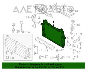 Televizor panou radiator Audi Q7 16-19 nou neoriginal