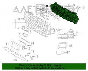 Grila radiatorului pentru Audi Q7 16-19, nouă, neoriginală