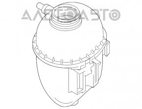 Rezervor de expansiune pentru răcirea motorului BMW X5 F15 14-18 3.0 mic fără capac nou aftermarket.