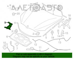 Capota de blocare a capotei dreapta BMW X5 F15 14-18 nou, neoriginal