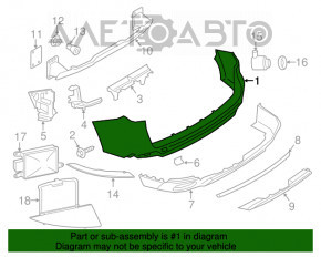 Bara spate goală BMW X5 F15 14-18 Base cu senzori de parcare, nouă, neoriginală