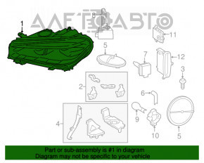 Фара передняя правая BMW X5 F15 14-18 ксенон TYC