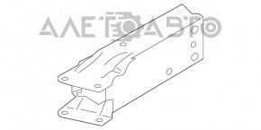 Colțul de jos al amplificatorului de bara de protecție față dreapta BMW X1 F48 16-22, nou, neoriginal.