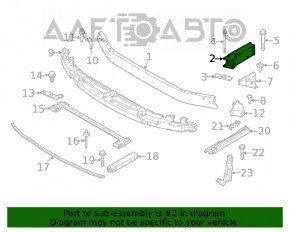 Colțul de jos al amplificatorului de bara de protecție față dreapta BMW X1 F48 16-22, nou, neoriginal.