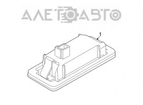 Подсветка номера двери багажника левая BMW X1 F48 16-20