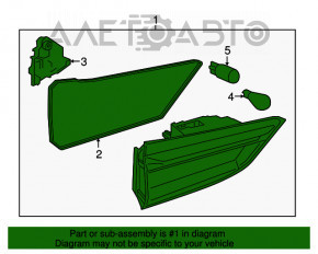 Lampa interioară pentru capacul portbagajului dreapta BMW X1 F48 16-22 cu halogen nou TYC Taiwan