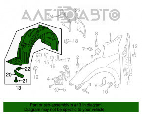 Bara de protecție față dreapta Honda Civic X FC 16-18, nou, neoriginal