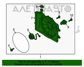 Difuzorul carcasei radiatorului asamblat Hyundai Elantra AD 17-20 2.0, cip oval, nou, neoriginal