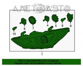 Far dreapta față asamblată Hyundai Elantra AD 17-18 pre-restilizare halogen nou neoriginal