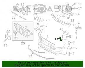 Grila bara fata dreapta Hyundai Elantra AD 19-20, noua, neoriginala