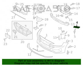 Suportul pentru bara de protecție față pe aripa stângă Hyundai Elantra AD 19-20, nou, aftermarket