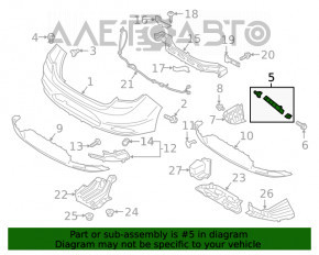 Suportul pentru bara spate dreapta Hyundai Elantra AD 19-20, nou, neoriginal