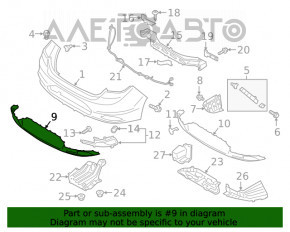 Buza bara spate Hyundai Elantra AD 19-20 restilizată, neagră mat, nouă, neoriginală