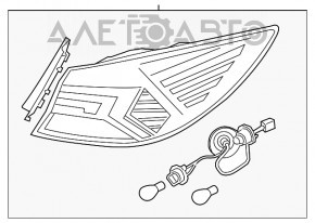 Фонарь внешний крыло левый Hyundai Elantra AD 19-20 LED с накладкой DEPO