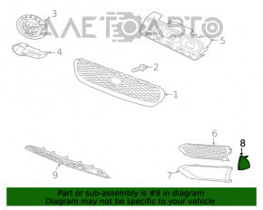 Capacul grilei bara fata stanga Jaguar F-Pace X761 17-20 SPORT nou neoriginal