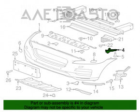 Suportul aripioarei stângi a bara de protecție față Jaguar F-Pace X761 17-20 nou aftermarket