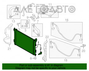 Radiator de răcire apă Kia Soul 14-19 1.6 2.0 automat nou, neoriginal.