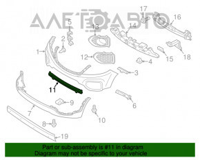 Grila inferioară a bara de protecție față Kia Sorento 11-13, versiunea pentru piața americană, nouă, neoriginală.