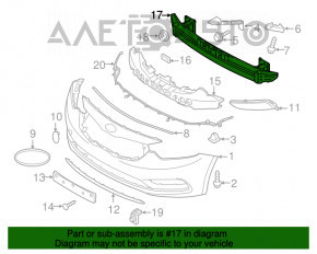 Amplificatorul de bara fata Kia Forte 4d 14-16, nou, aftermarket.