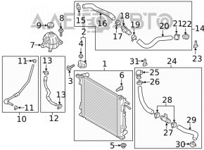 Rezervorul de expansiune al sistemului de răcire Hyundai Tucson 16-20 nou, neoriginal.