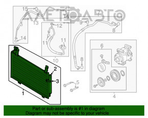 Radiatorul condensatorului de aer condiționat Mazda 6 13-21 678X368X12 nou, neoriginal.