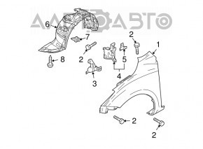 Aripa față stânga Mazda3 MPS 09-13 nouă, neoriginală