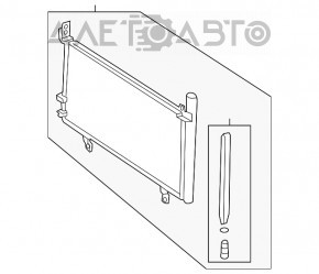 Radiatorul de aer condiționat al condensatorului Toyota Camry v50 12-14 hibrid SUA nou neoriginal.